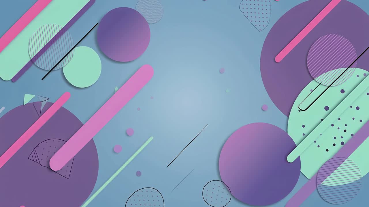 Modern Abstract Background with Moving Geometric Shapes