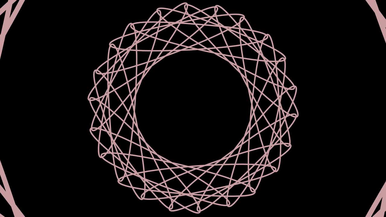 diseño gráfico que gira en el centro y aumenta el tamaño, para cubrir todo el fondo y desaparecer.