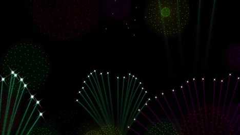 Animation-of-fireworks-on-black-background