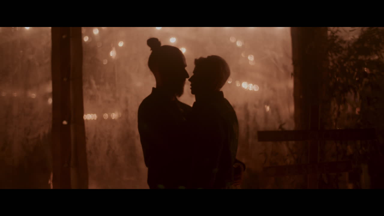 Couple in Silhouette at Night