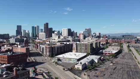 aerial view of downtown denver