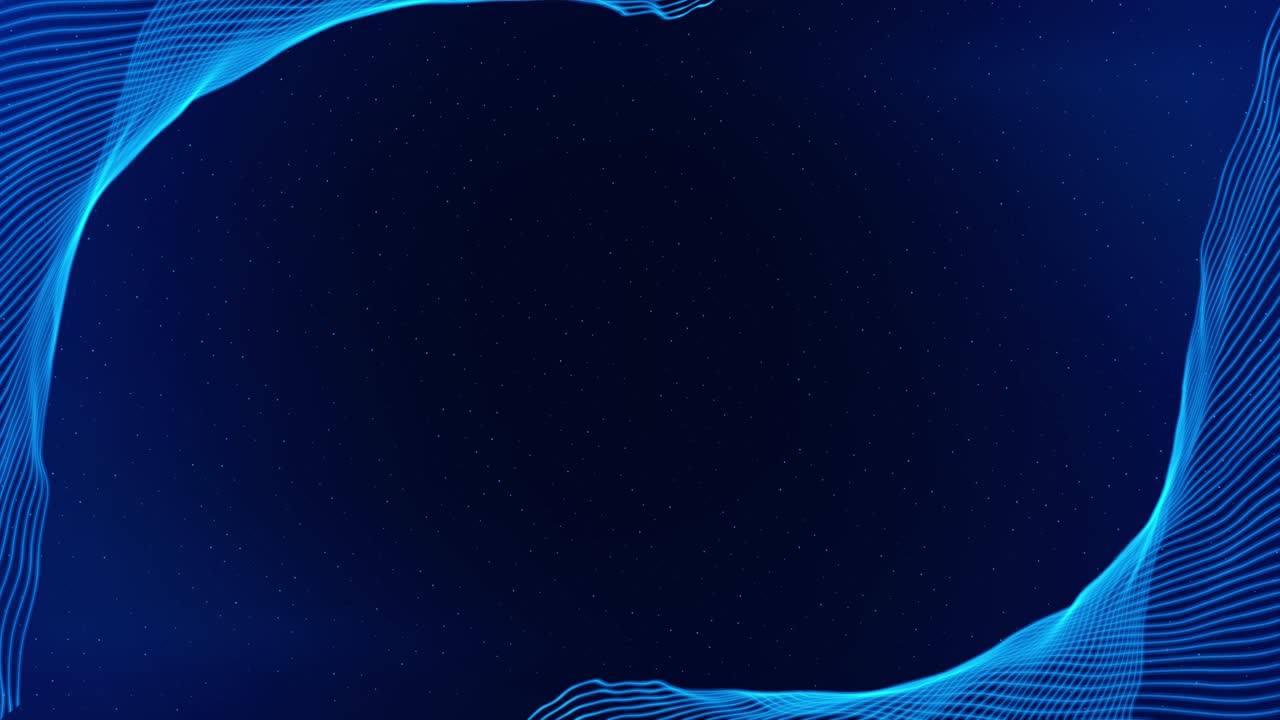 Abstract digital circles of particles frame noise futuristic circular sound wave big data