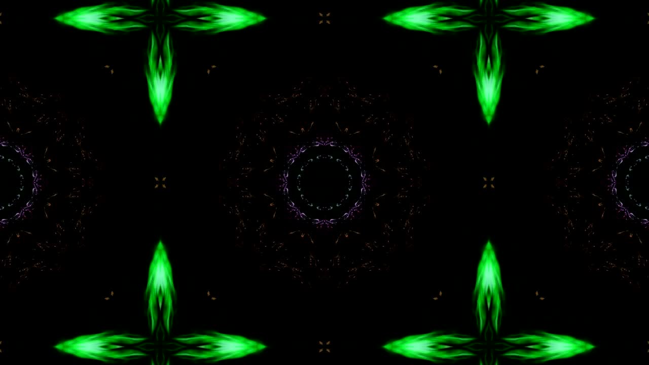 Abstract Kaleidoscope Movement: Geometric Circle and Star Shapes