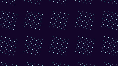 patrón de puntos y cuadrados de movimiento azul