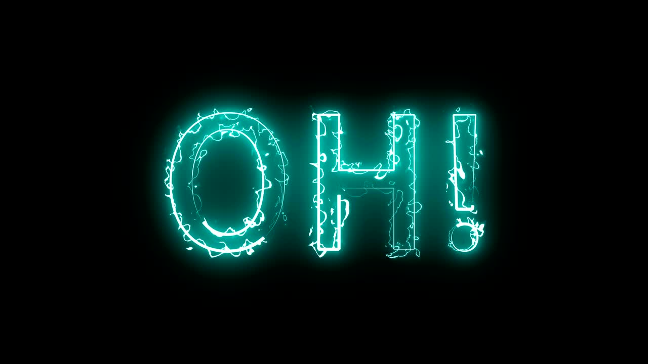 quema de letras de oh texto, fondo de renderizado 3d, generación por computadora para creativo