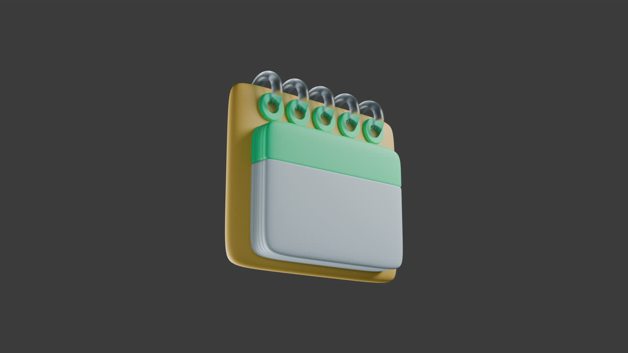 3D Rendered Calendar Icon