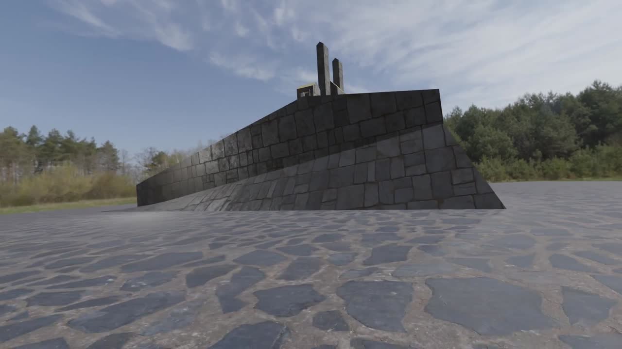 3D modeling animation of a medieval castle