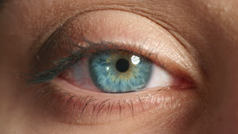 Blinzeln,-Sehen-Und-Blaues-Auge-Der-Frau-Zum-Sehen