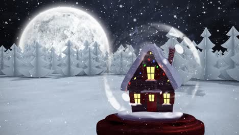 Christmas-animation-of-hut-in-forest-4k