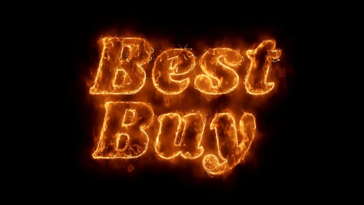 mejor palabra de compra animada caliente ardiendo ciclo de llama de fuego realista.