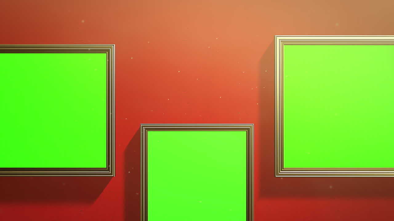 Art gallery with pictures with mock-up screen frame in home