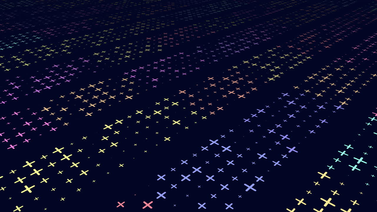 Vibrant grid of colorful stars dynamic digital artwork