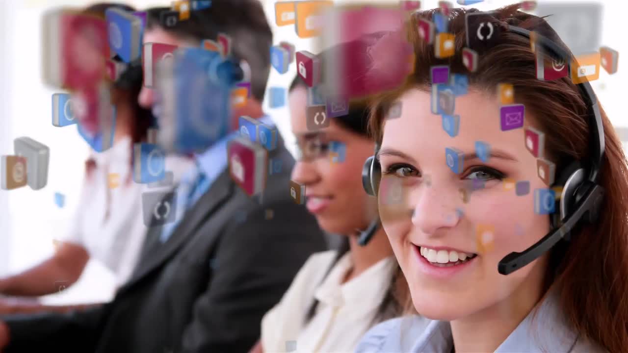 iconos de red flotantes