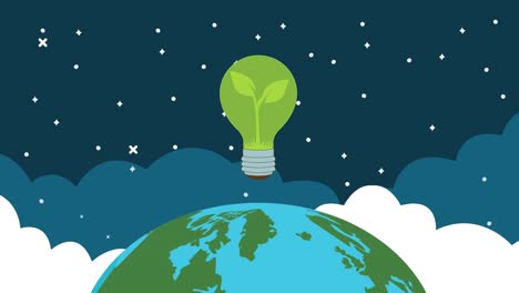 lets save the world animation with plant in bulb