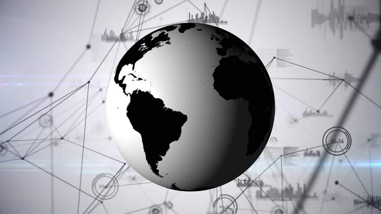 compuesto digital de redes mundiales y de cadenas de bloques