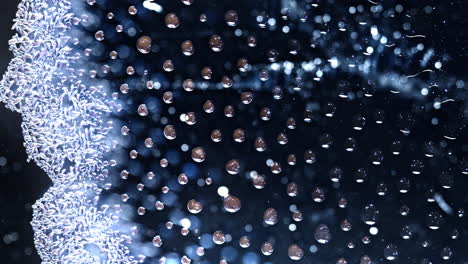 abstract macro view of alcoholic ink creating stunning droplets and patterns in water