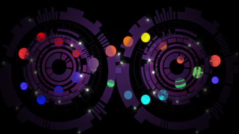 Animation-Eines-Scannings-Mit-Dem-Oszilloskop-über-Einem-Bunten-DNA-Strang