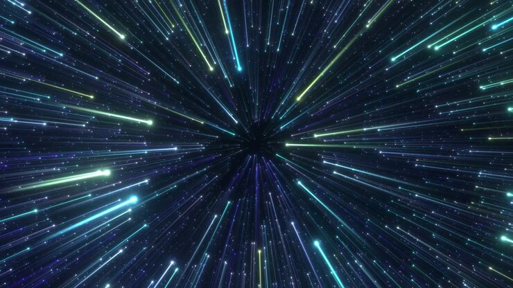 Futuristic Hyperspace Motion Blur Travel Through the Universe