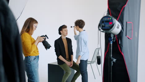 photo shoot in studio