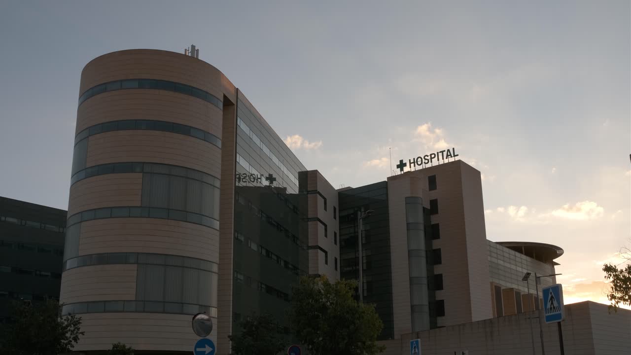 Granada, Spain, September 16 2022: Hospital Universitario Clinico San Cecilio on the outside