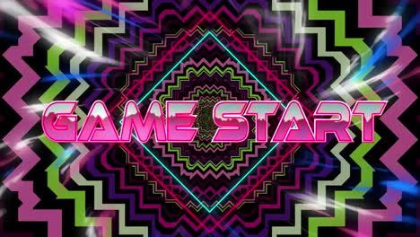 Animation-of-game-start-in-digital-abstract-kaleidoscopic-space