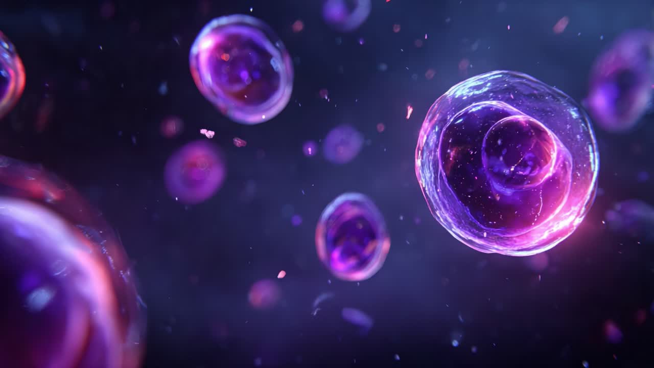 Esplorando il mondo microscopico: un viaggio attraverso strutture cellulari vivaci che illuminano l'intricata danza della vita a livello molecolare
