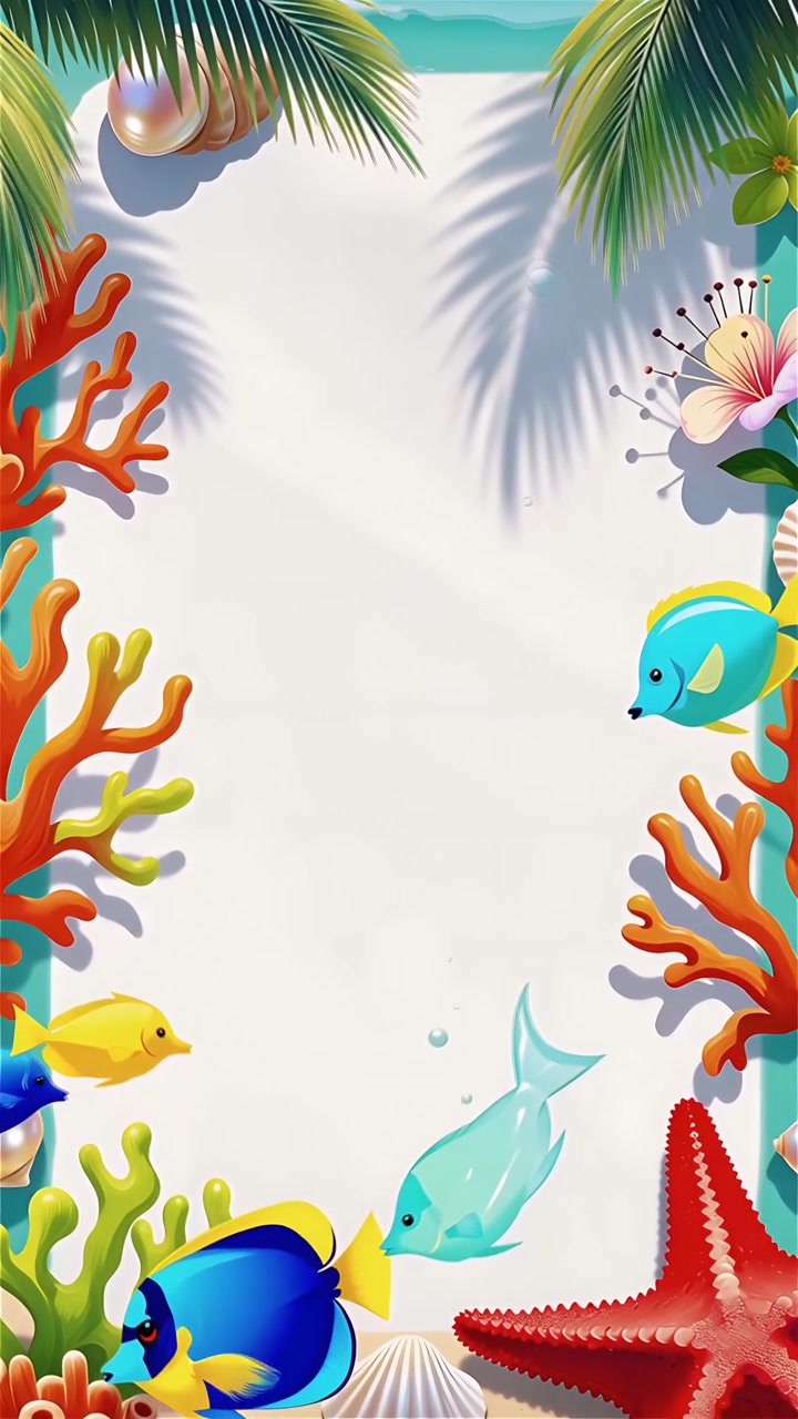 Tropical Summer Background Animation 4K