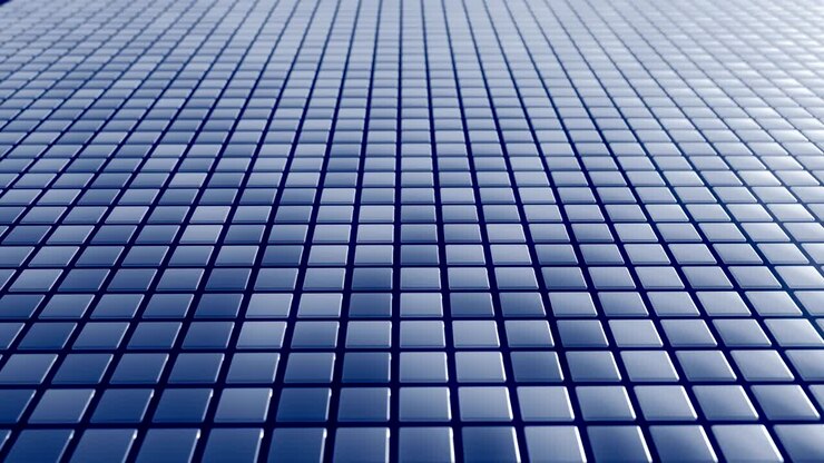 4K Organically displaced cubes in a grid.