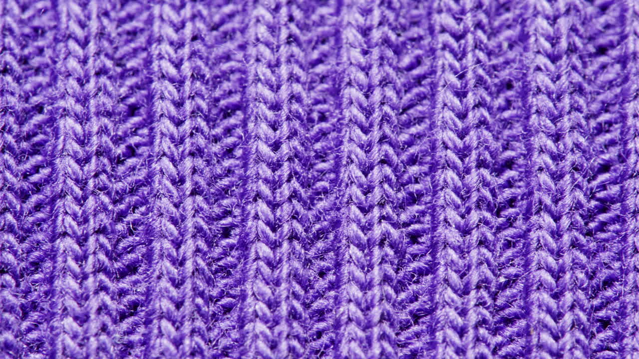 Close-up of Purple Knitted Fabric