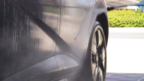 car wash in progress