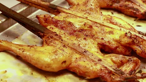 delicious grilled chicken at a floating market