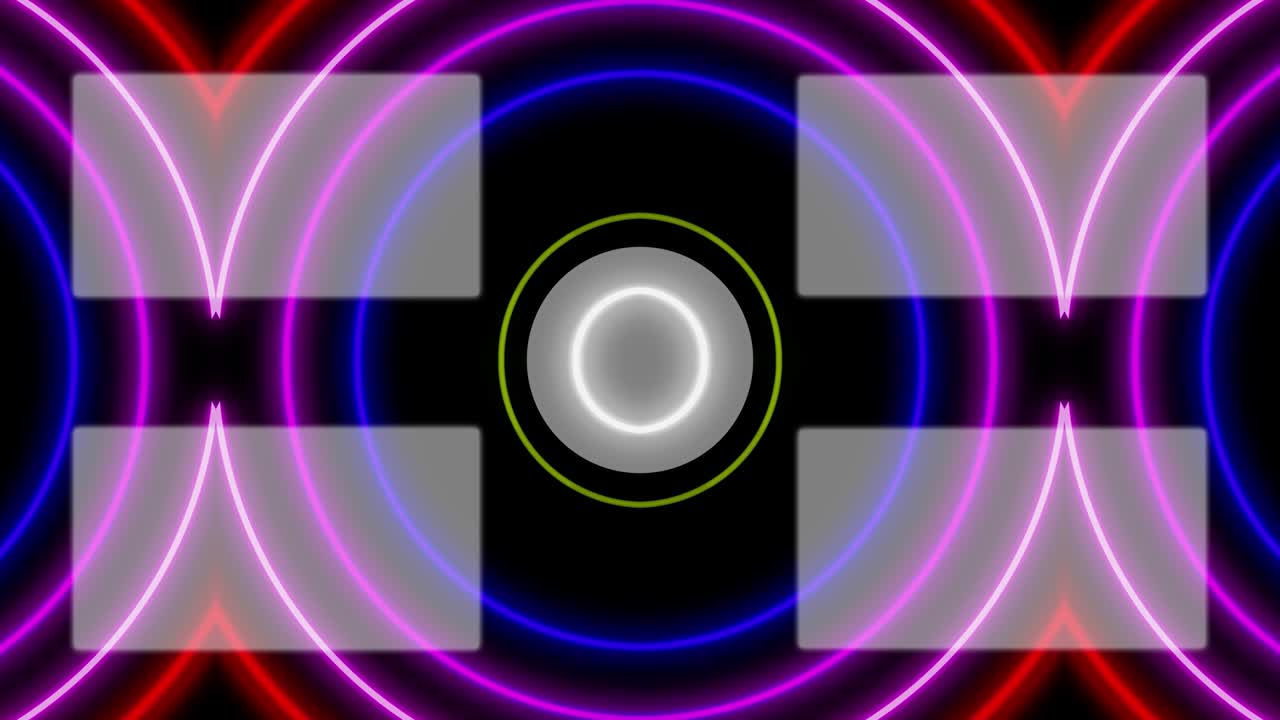 patrón de signo de neón tarjeta de finalización pantalla de finalización gráficos de movimiento