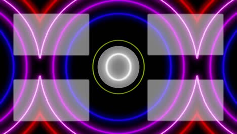 patrón de signo de neón tarjeta de finalización pantalla de finalización gráficos de movimiento