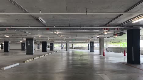 empty underground parking garage