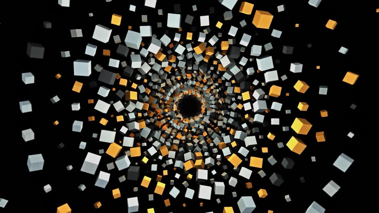 Abstract 3D Cubes Tunnel