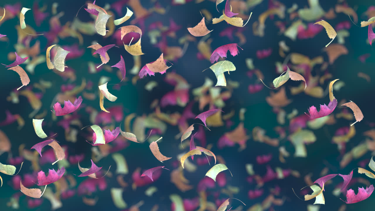 가을 잎 냉정한 루프 타일 바람의 배경