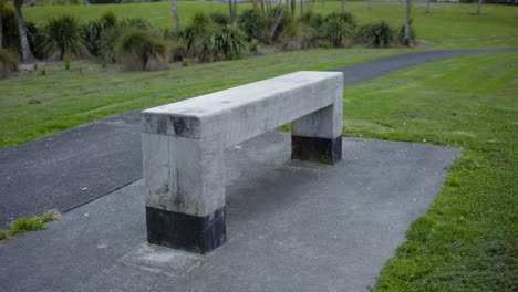 new zealand park bench wooden