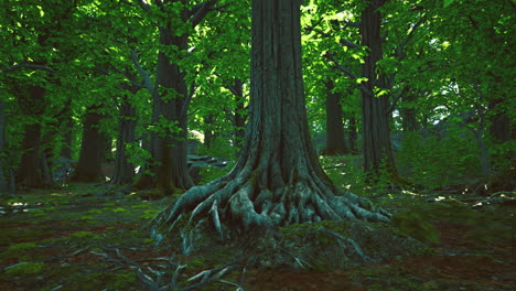 sunlight in a lush forest