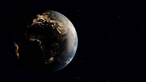 luces nocturnas: la tierra desde el espacio continente de europa