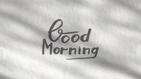 good morning motivational quote written on a concrete wall, loop stock video