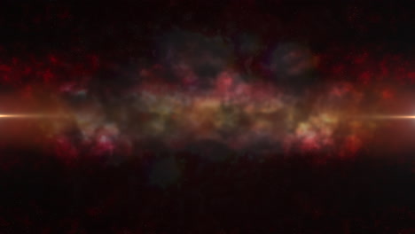 cosmic red clouds: futuristic motion in dark galaxy