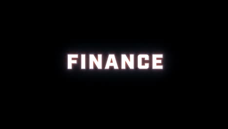 4K-text-reveal-of-the-word-"finance"-on-a-black-background