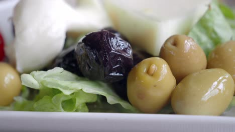 mediterranean olives and salad platter