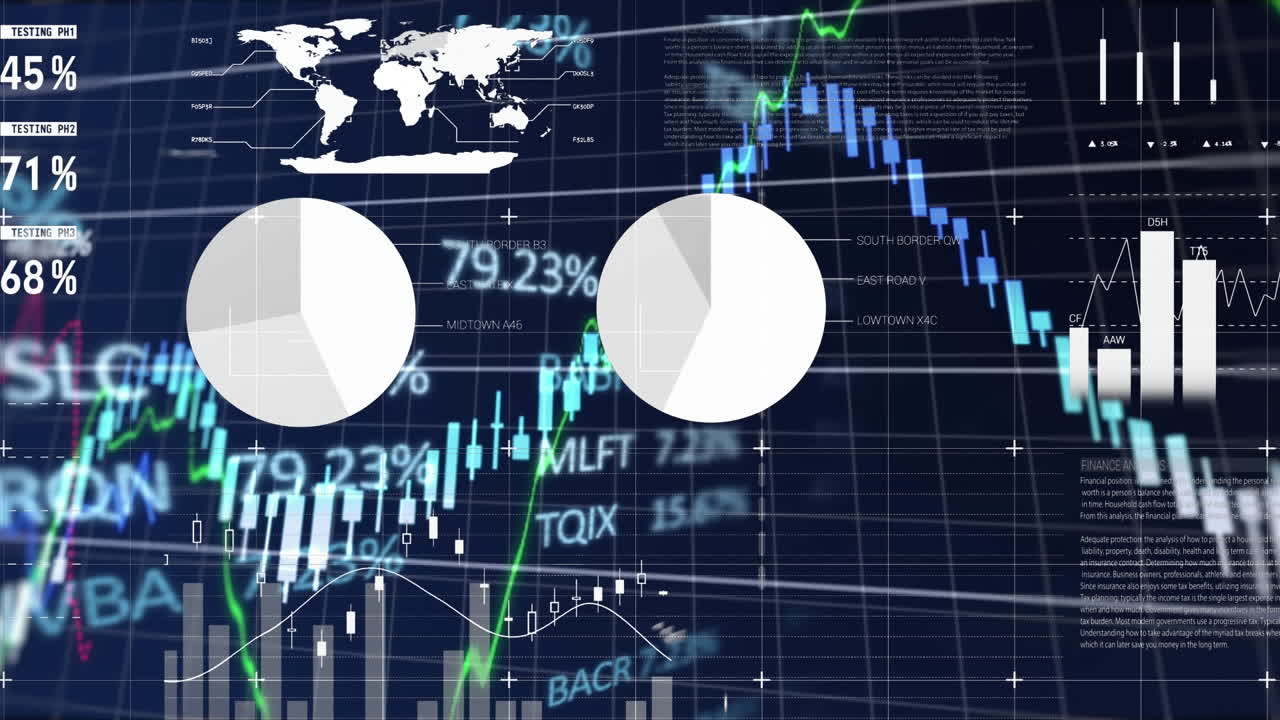 그리드 상의 통계 및 금융 데이터 처리의 애니메이션