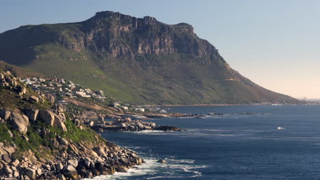 craggy slope and coastline of llandudno in cape town, south africa