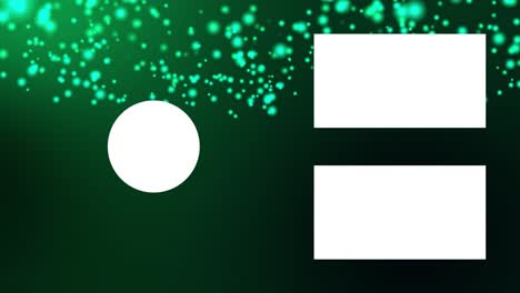 gráficos de movimiento de pantalla de extremo de tarjeta de punto flotante luminoso