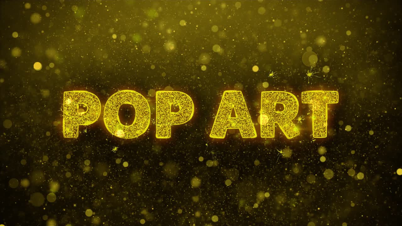 Pop Art Gold Glitter Text