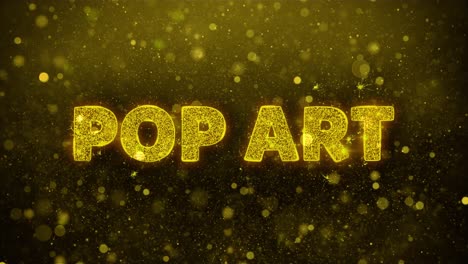 pop art gold glitter text