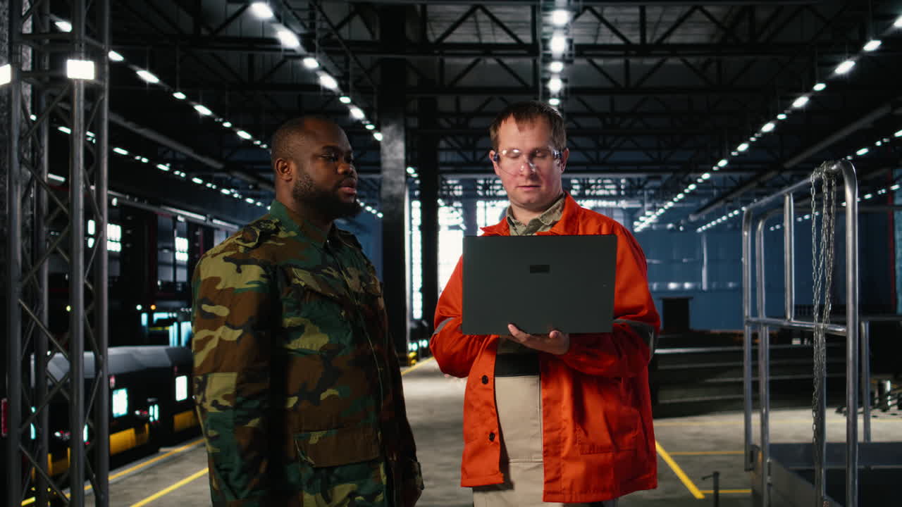 Soldier and engineer manages production adapted for armament manufacturing