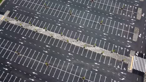 aerial footage of giant empty parking lot